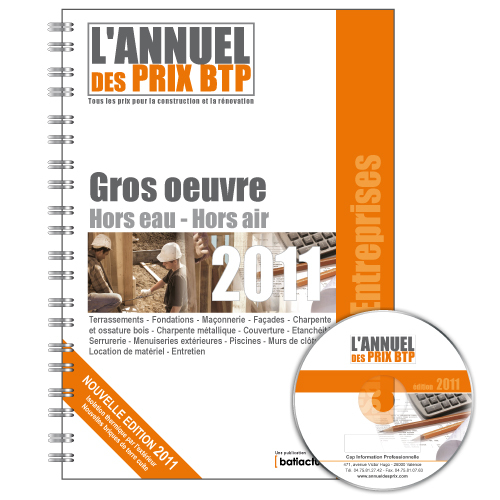 Bordereau de prix BTP - Artisans et Entreprises - Gros oeuvre - Hors eau, hors air