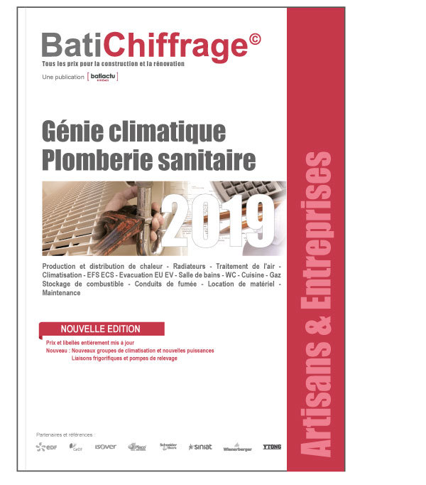 Base de prix BTP - Artisans et Entreprises - Génie climatique - Plomberie - Sanitaire