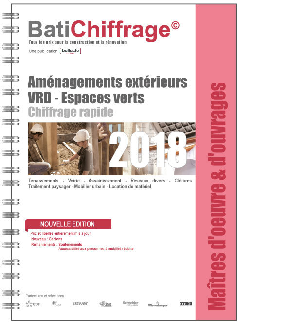 Base de prix BTP - Maîtres d'oeuvre & d'ouvrages - Aménagements extérieurs - VRD-Espaces verts