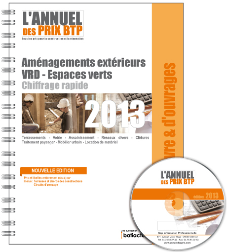 Base de prix BTP - Maîtres d'oeuvre & d'ouvrages - Aménagements extérieurs - VRD-Espaces verts