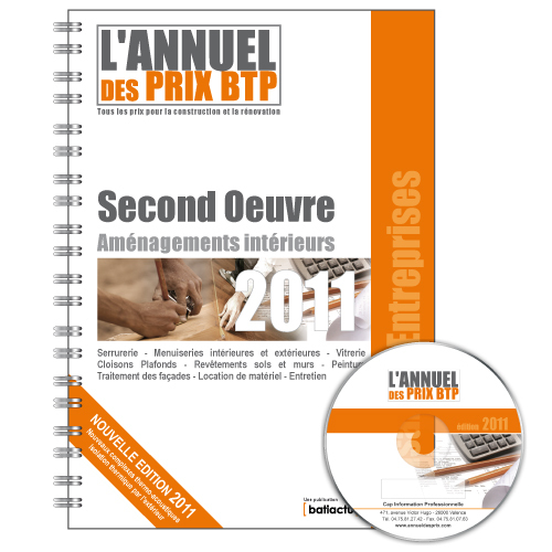 Bordereau de prix BTP - Artisans et Entreprises - Second oeuvre - Aménagements intérieurs