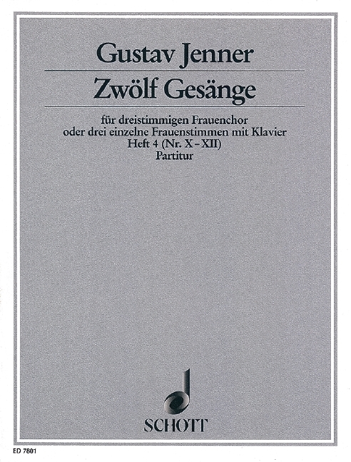 ZWOLF GESANGE OP. 3 HEFT 4