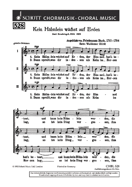 Kein Hälmlein wächst auf Erden