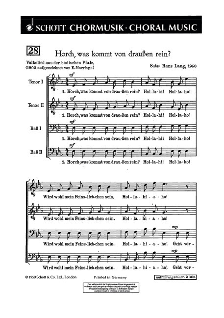 Horch, was kommt von draußen rein?