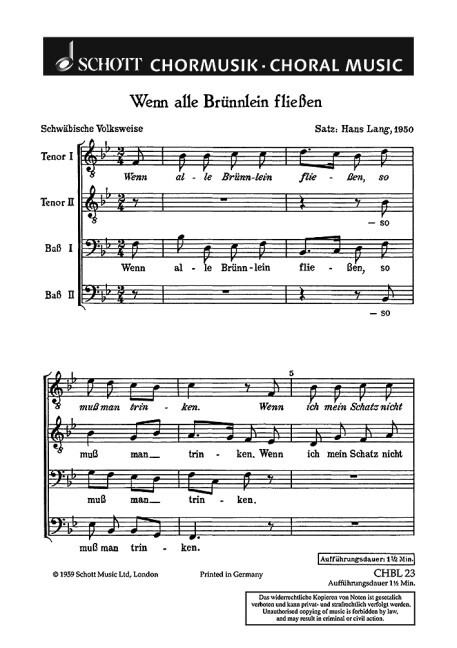 Wenn alle Brünnlein fließen