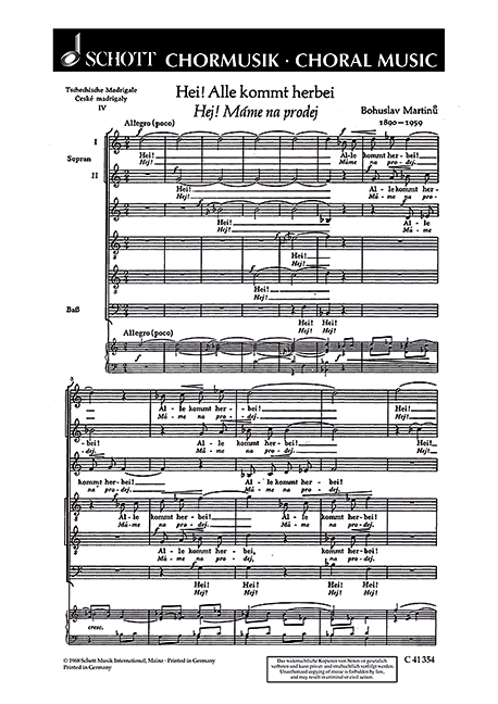 Tschechische Madrigale · Ceské madrigaly