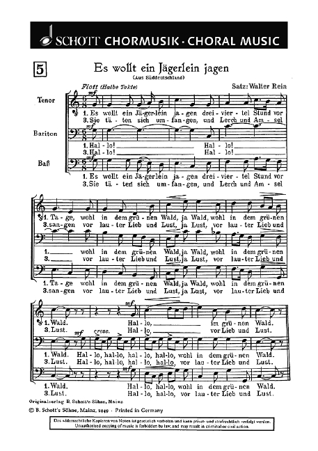 Es wollt ein Jägerlein jagen