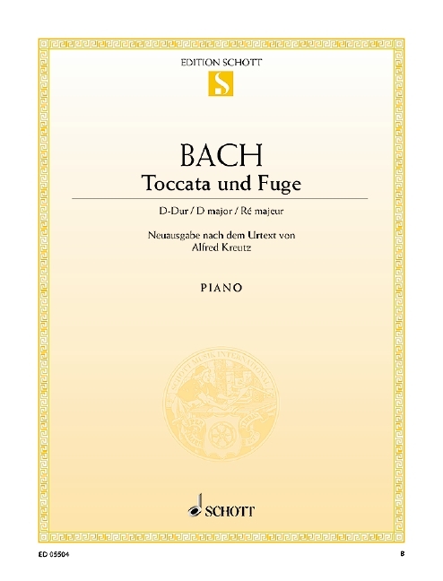 JOHANN SEBASTIAN BACH : TOCCATA UND FUGE D-DUR - PIANO - NEUAUSGABE NACH DEM URTEXT