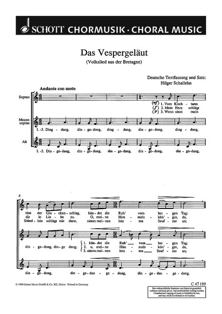 Das Vespergeläut - Les cloches des vêpres