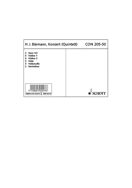 Concerto (Quintett) Eb major