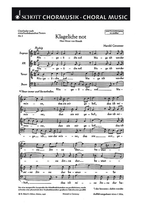 Fünf Chorlieder