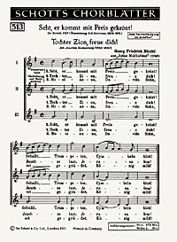 Seht, er kommt mit Preis gekrönt! / Tochter Zion, freue dich!