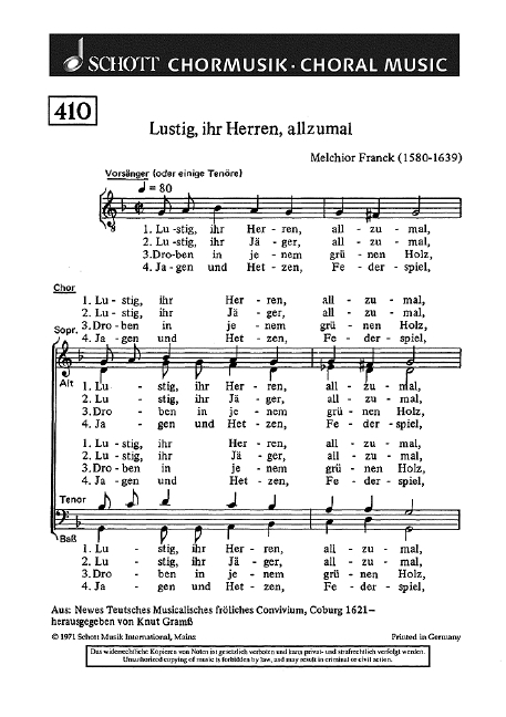 Lustig, ihr Herren, allzumal