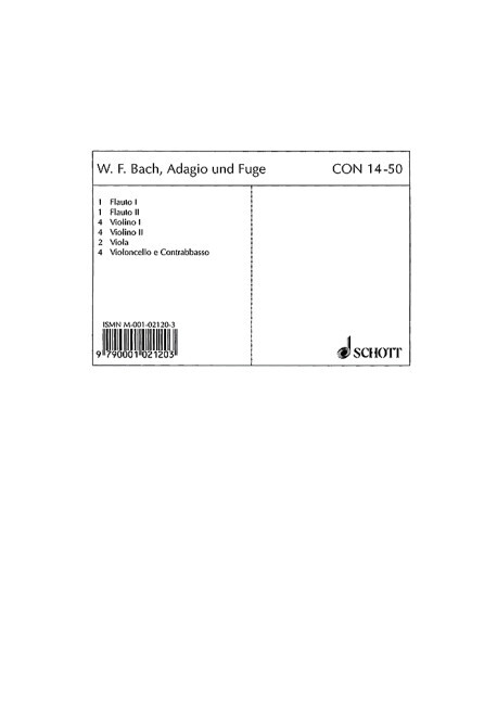 Adagio and Fugue D minor