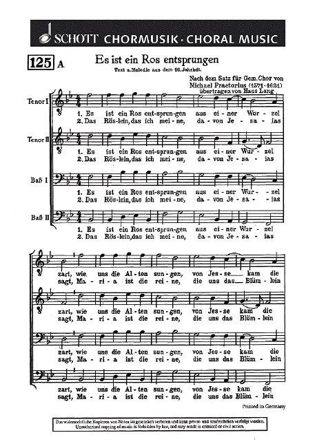 Es ist ein Ros entsprungen