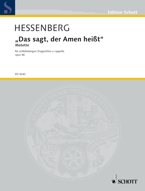 Das sagt, der Amen heißt