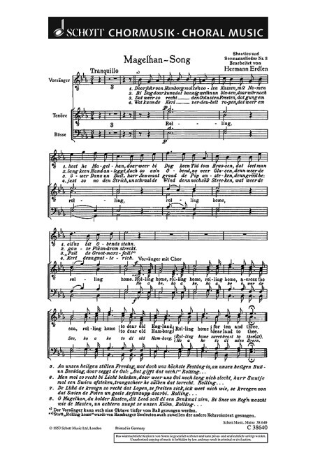 Drei Shanties und Seemannslieder