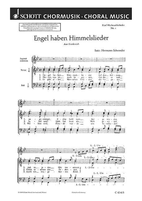 Fünf Weihnachtslieder