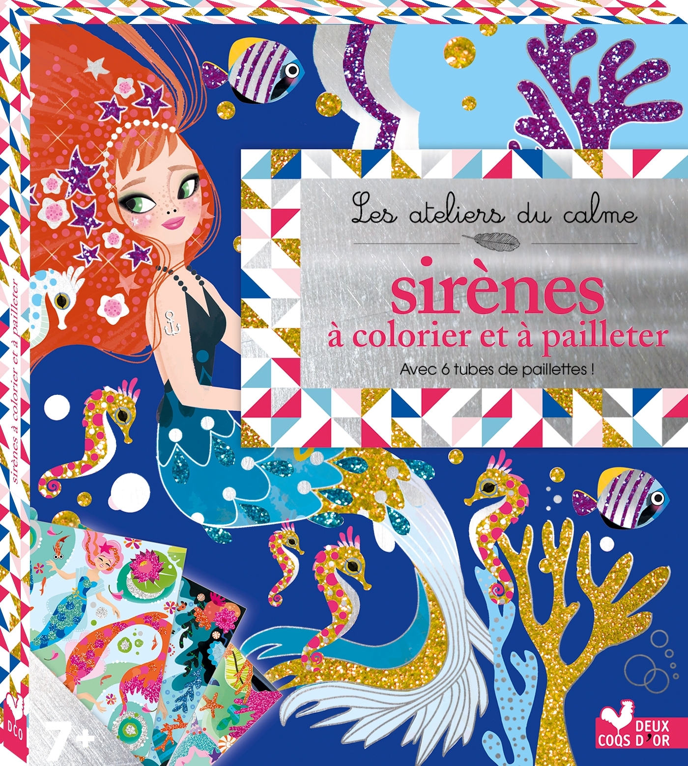 Sirènes à colorier et à pailleter - boite avec accessoires