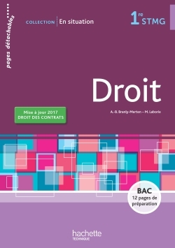 En situation Droit 1re STMG - Livre élève - Ed. 2017