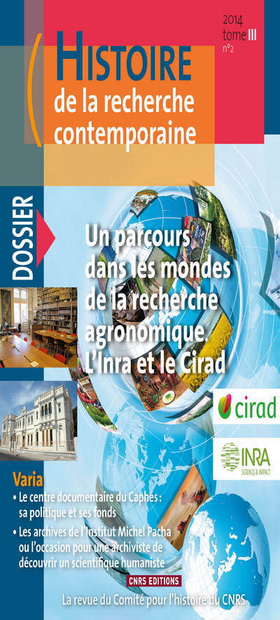 Histoire de la recherche contemporaine 2014, T3 n°2