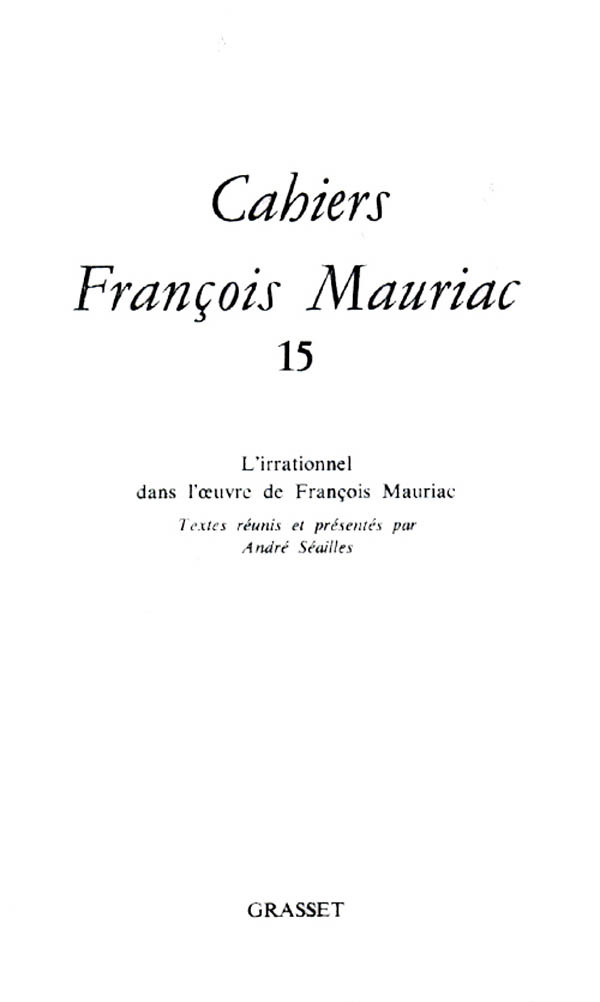 Cahiers numéro 15 (1988)