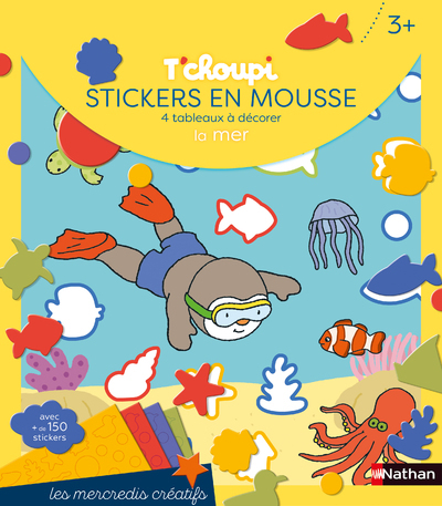 T'choupi stickers en mousse la mer