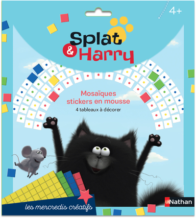 Splat et Harry: Pochette mosaïques gommettes en mousse