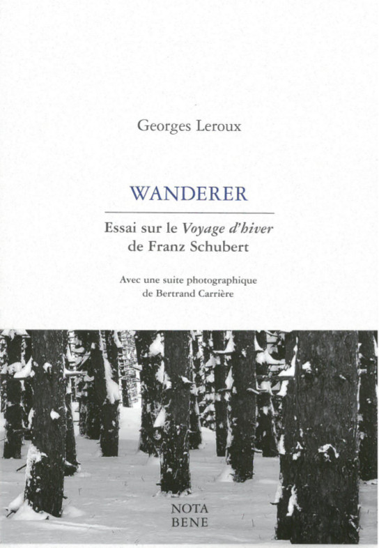WANDERER : ESSAI SUR LE VOYAGE D'HIVER DE FRANZ SCHUBERT