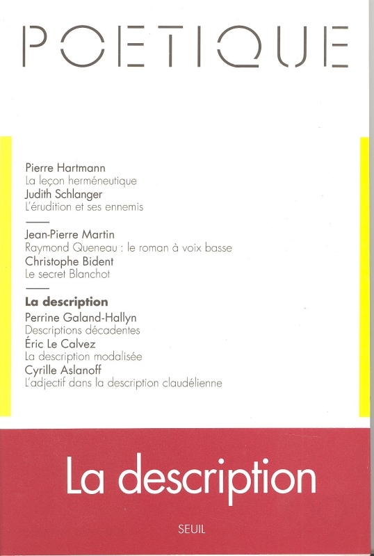 Poétique, n° 099