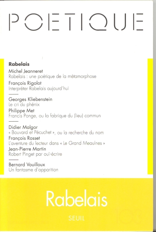 Poétique, n° 103