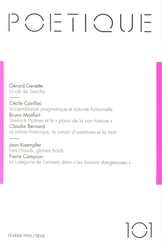 Poétique, n° 101