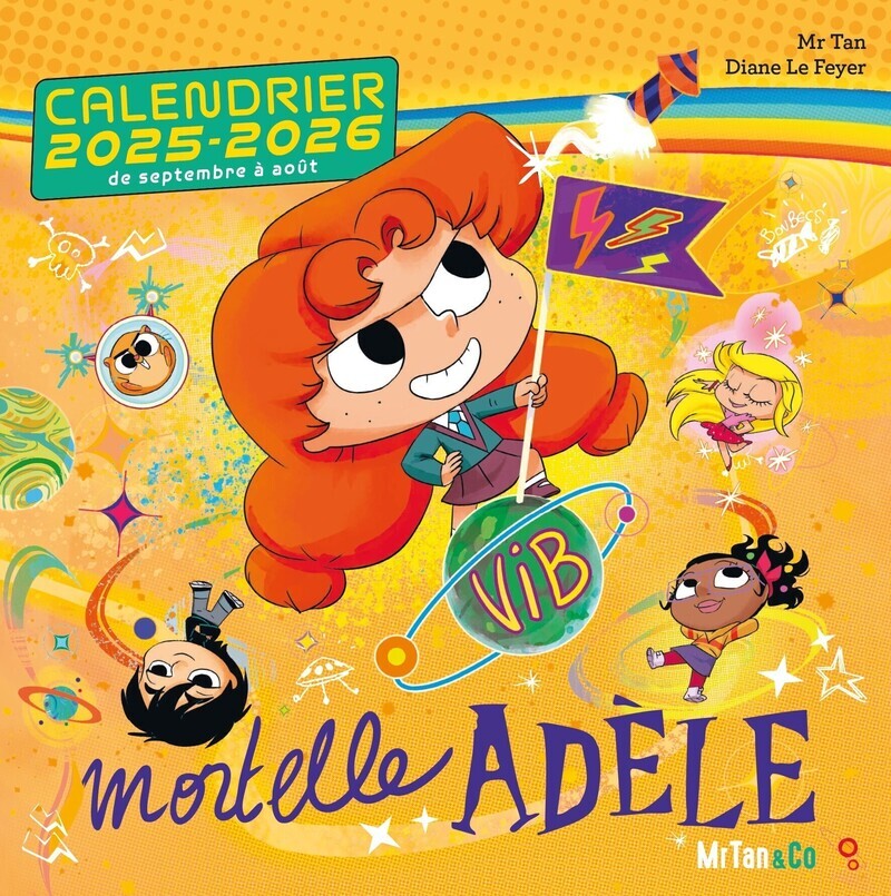 Calendrier mural Mortelle Adèle 2025-2026