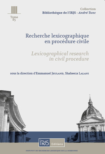 Recherche lexicographique en procédure civile - Lexicographical research in civil procedure