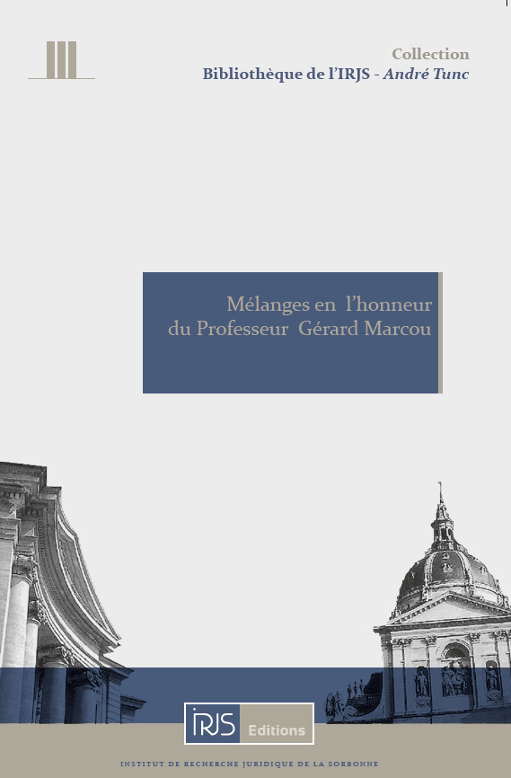 Mélanges en l'honneur du Professeur Gérard Marcou