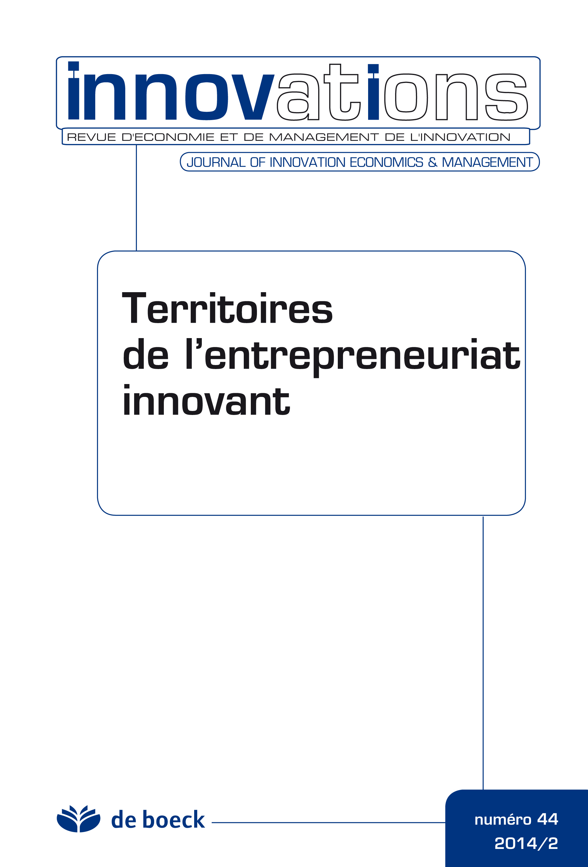 INNOVATIONS 2014/2 N.44 TERRITOIRE DE L'ENTREPRENEURIAT INNOVANT