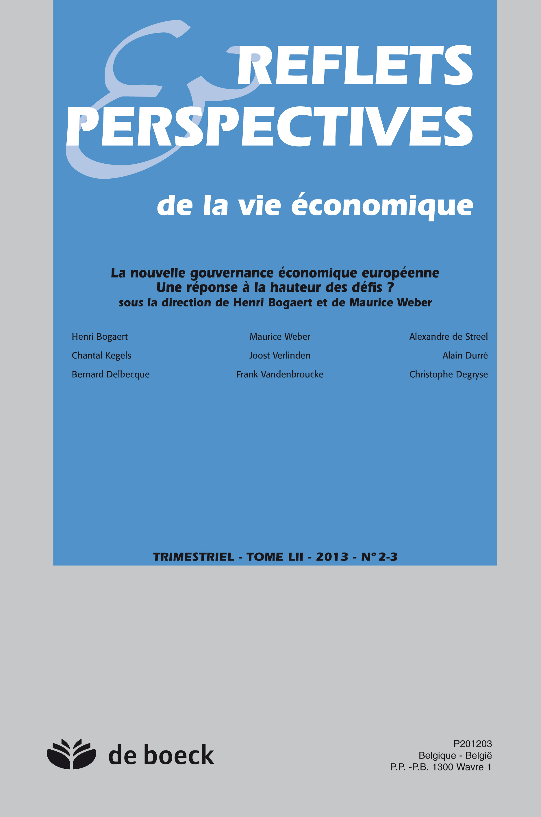 REFLETS ET PERSPECTIVES DE LA VIE ECONOMIQUE 2013/2-3