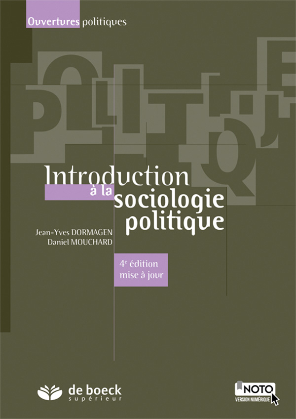 INTRODUCTION A LA SOCIOLOGIE POLITIQUE 4E E DITION