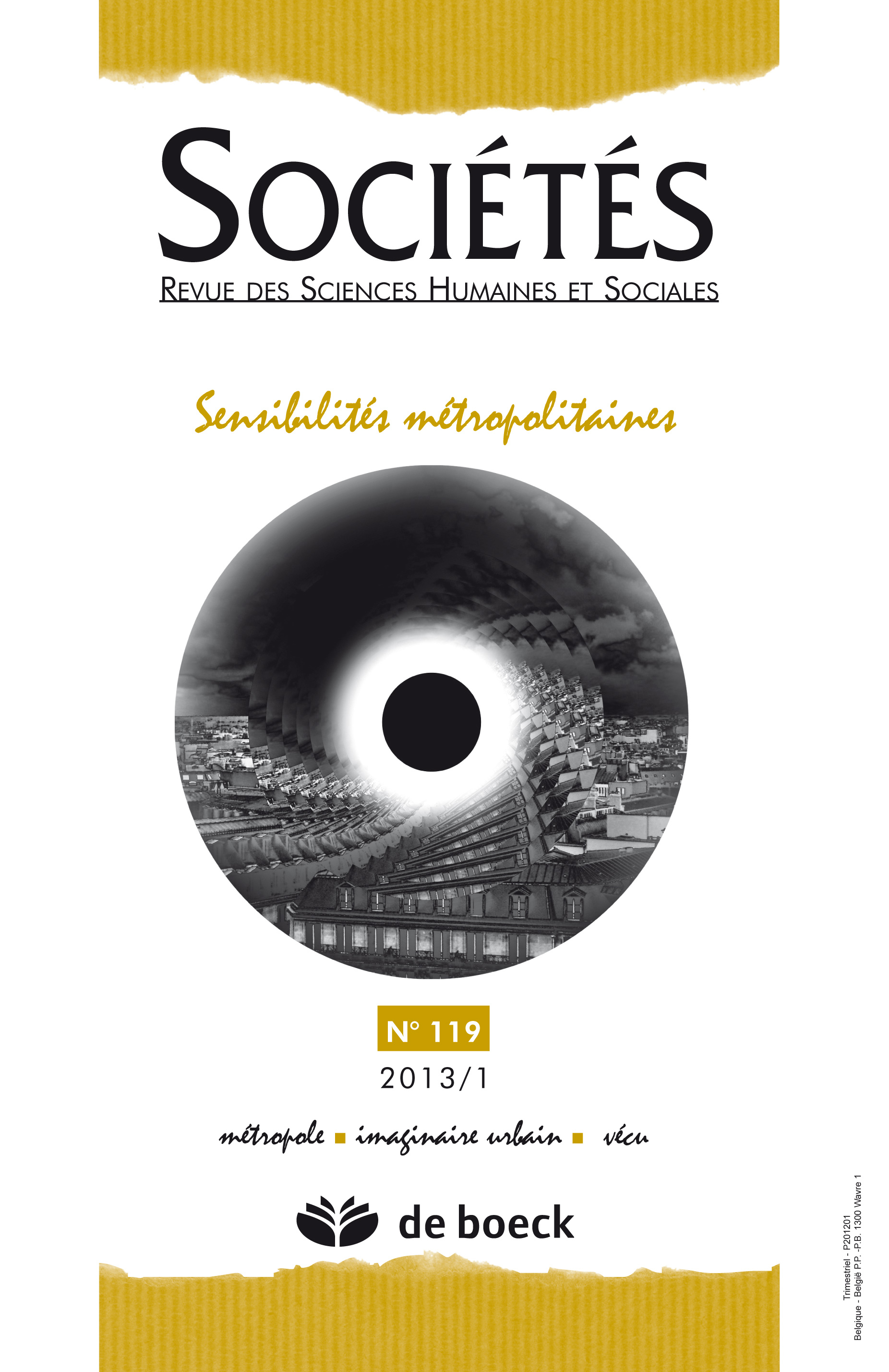 SOCIETES 2013/1 N.119 SENSIBILITES METROPOLITAINES
