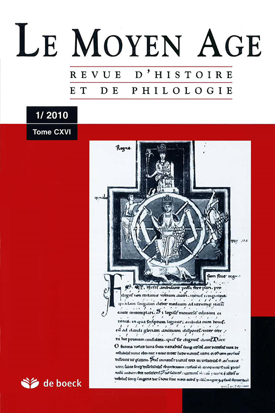 RMA_161 / REVUE DU MOYEN-AGE 2010/1 TOME CXVI