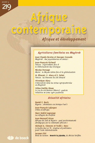 AFRIQUE CONTEMPORAINE 2006/3 N.219