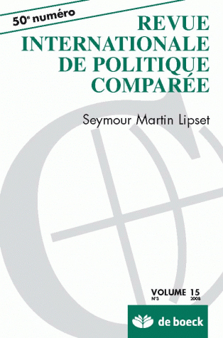 REVUE INTERNATIONALE DE POLITIQUE COMPAREE 2008/3 VOLUME 15