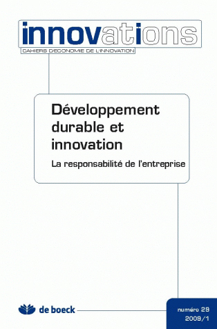INNOVATIONS 2009/1 N.29 DEVELOPPEMENT DURABLE ET INNOVATION
