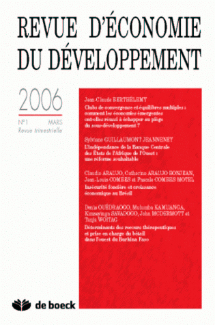 REVUE D'ECONOMIE DU DEVELOPPEMENT 2006/1