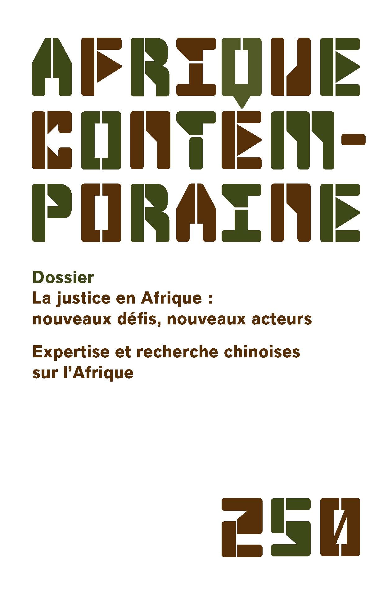 AFRIQUE CONTEMPORAINE 2014/2 N.250