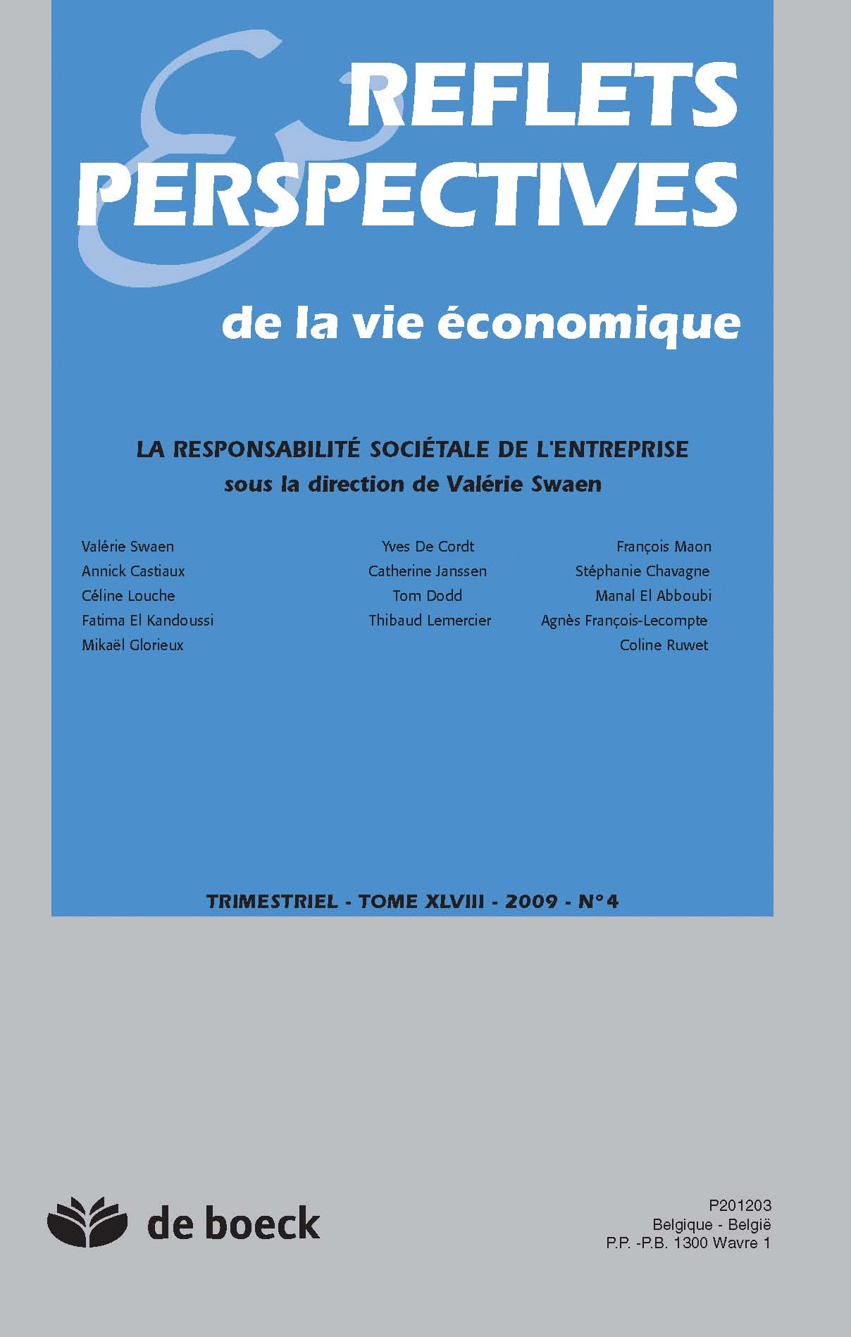 REFLETS ET PERSPECTIVES DE LA VIE ECONOMIQUE 2009/4