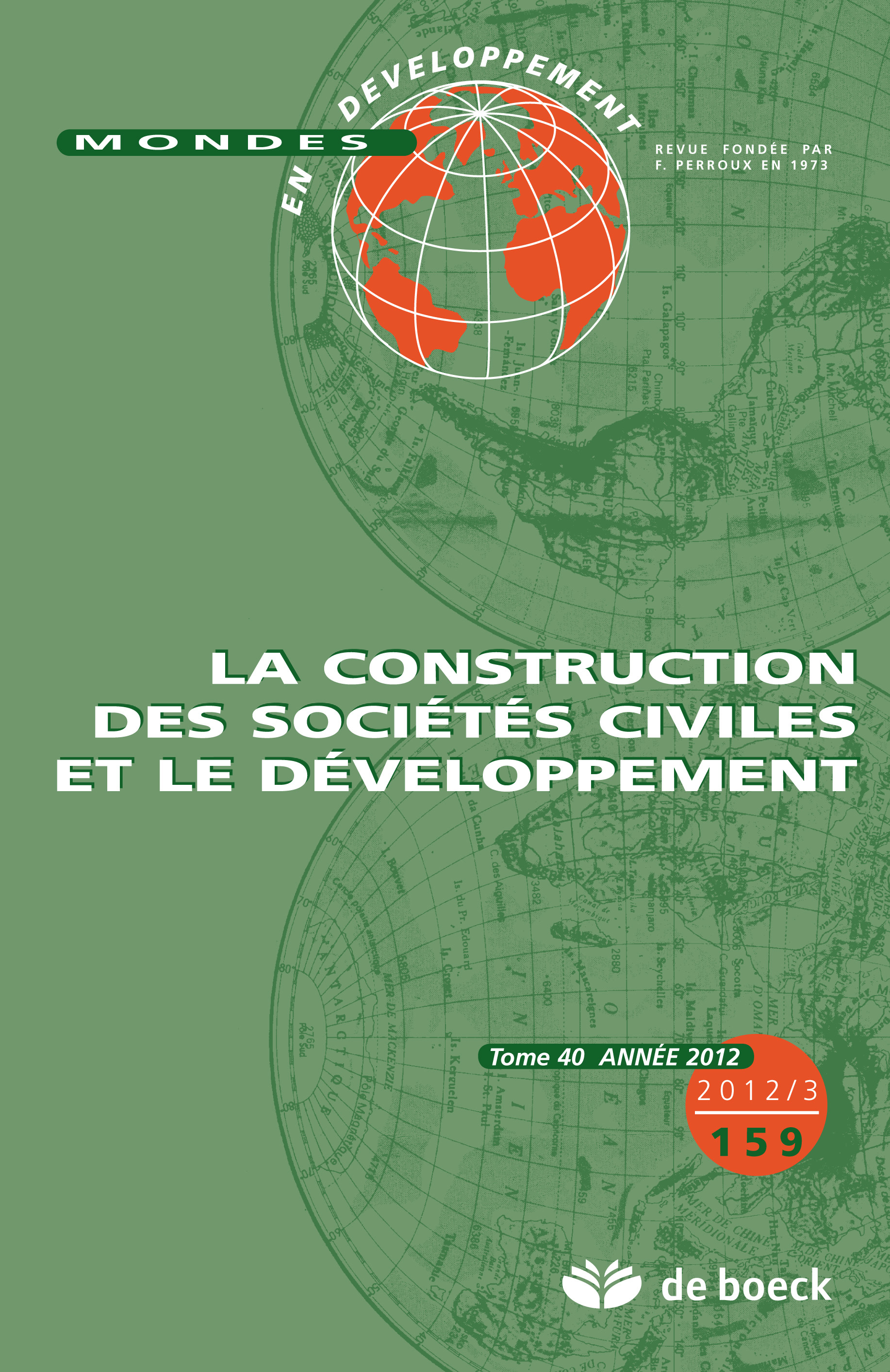 MONDE EN DEVELOPPEMENT 2012/3 N.159 CONSTRUCTION SOCIETES CIVILES ET DVT