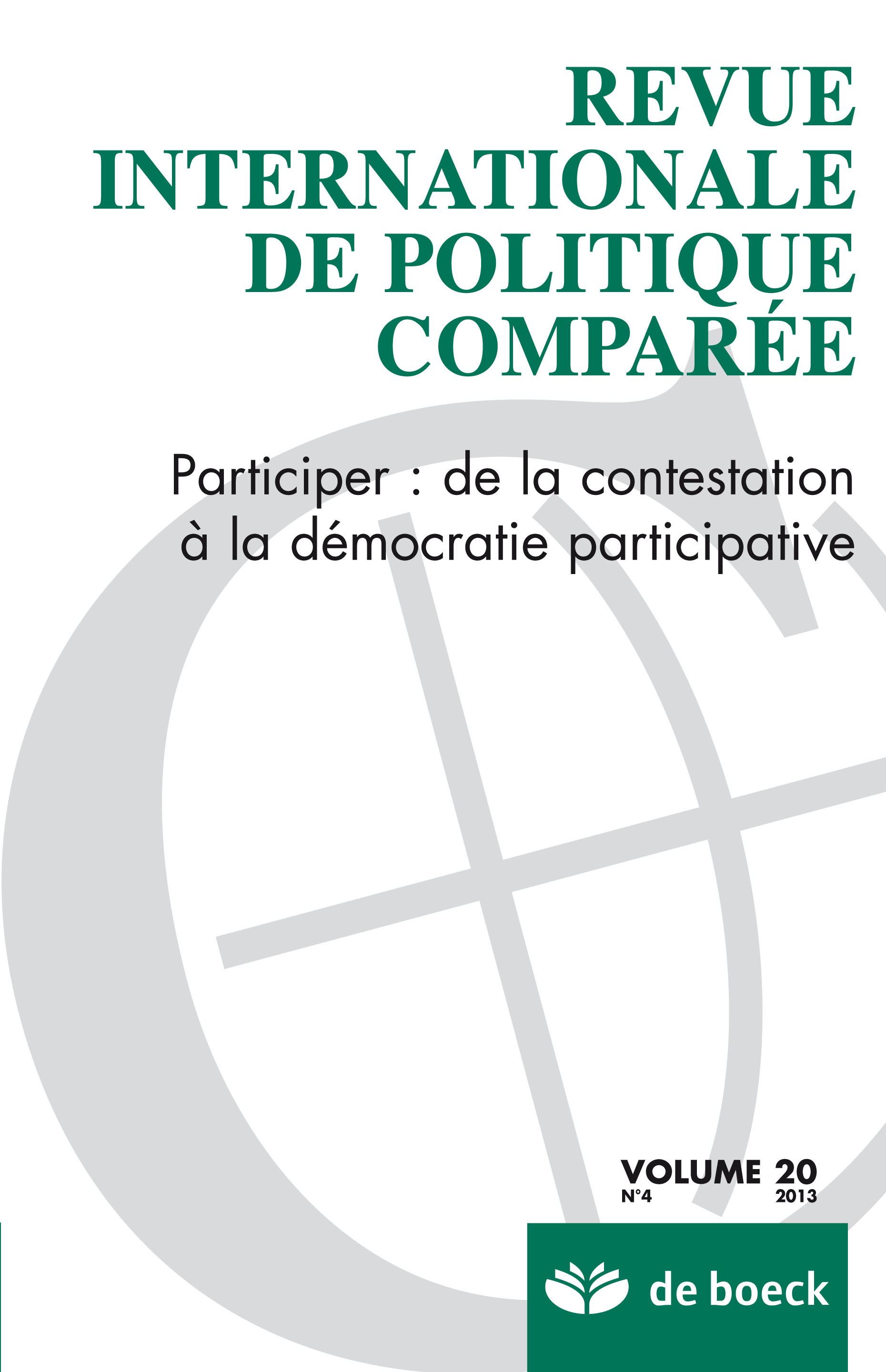REVUE INTERNATIONALE DE POLITQUE COMPAREE 2013/4
