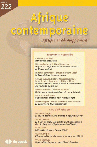 AFRIQUE CONTEMPORAINE 2007/2 N.222