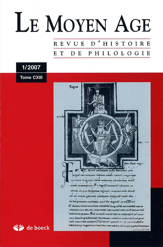 RMA_131/ REVUE DU MOYEN-AGE 2007/1 TOME CXIII
